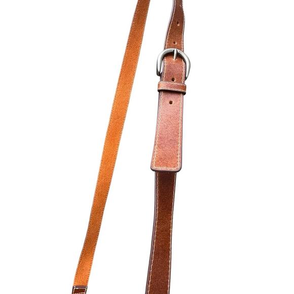 Most Wanted USA Leather yellow Suede Adjustable Strap Crossbody Cross Over Purse - Picture 6 of 8